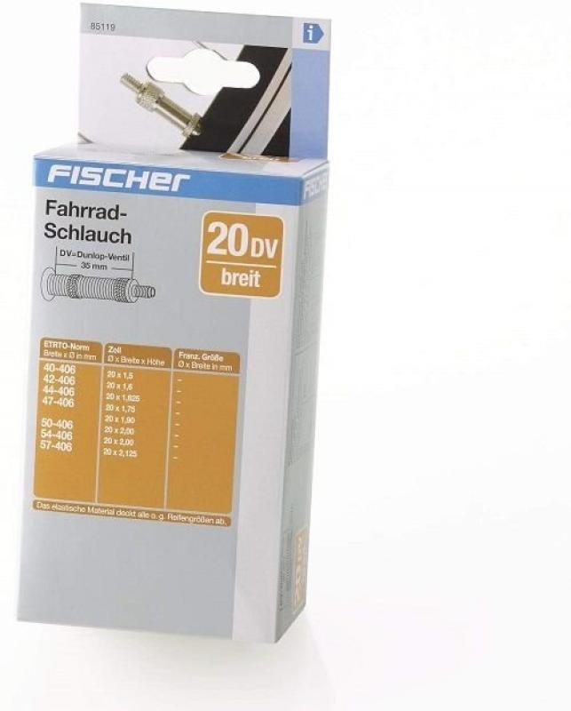 FISCHER Fahrradschlauch 20  breit DV 