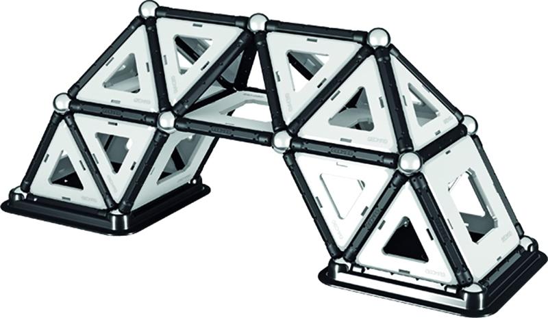 Geomag CLASSIC Black & White, Magnetkonstruktionen und Lernspiele, 104-teilig