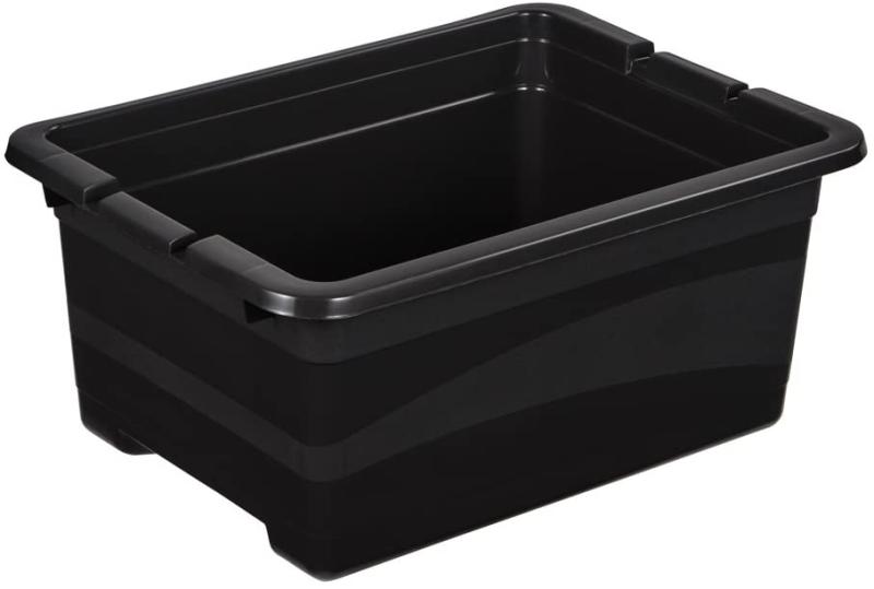 keeeper Transportbehälter mit Deckel und Schiebeverschluss, 39,5 x 29,5 x 17,5 cm, 12 l, Eckhart REAL+OTTO