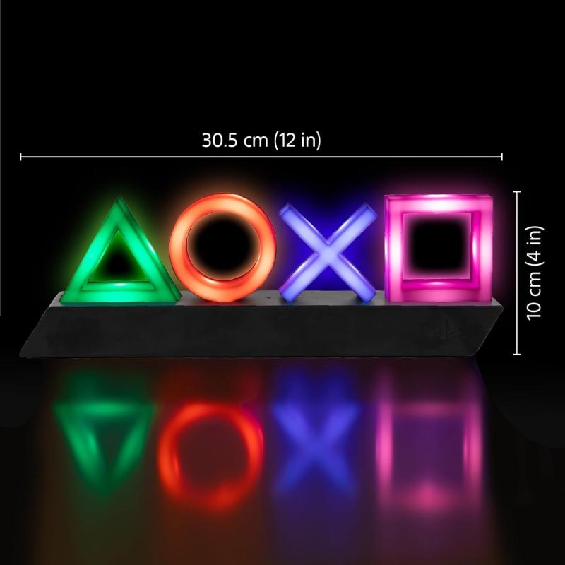 Paladone PLAYSTATION Icons Light mit 3 Lichtmodi - Musikreaktive Spielraumbeleuchtung