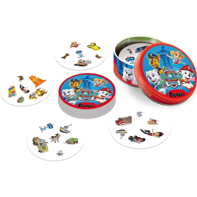 Asmodee Dobble PAW PATROL Familienspiel Kartenspiel 2-5 Spieler