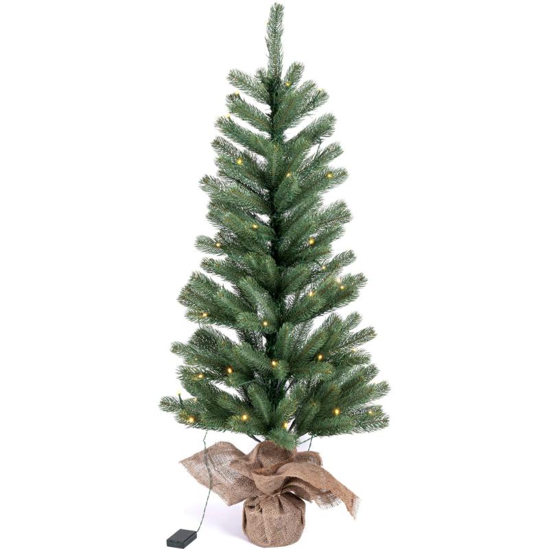 Künstlicher TANNENBAUM ca. 60 cm mit LED Beleuchtung