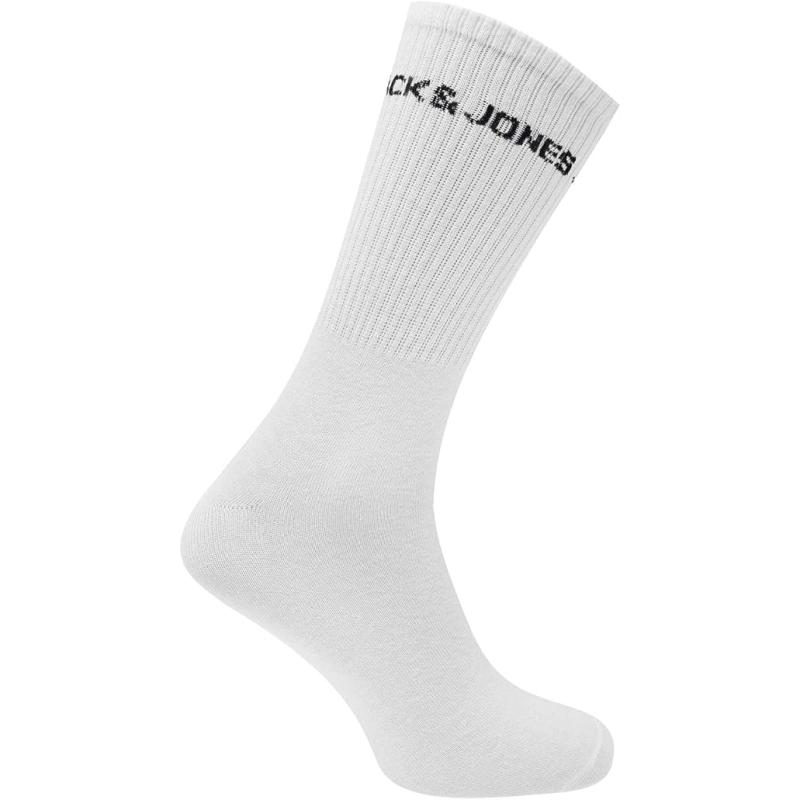JACK & JONES Men's JACBASIC Logo Tennis 5 Pack NOOS Socken ONE SIZE 40-46- WEISS