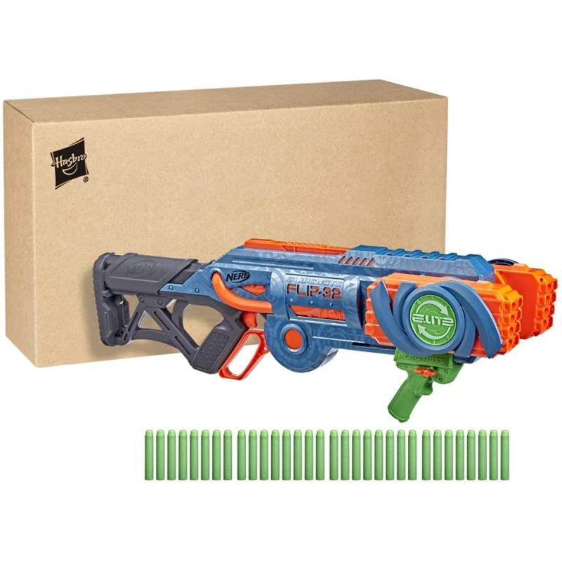 Nerf Elite 2.0 Flipshots Flip-32 Blaster, 32 Dart-Läufe für doppelte Feuerkraft AUSSTELLUNGSSTÜCK