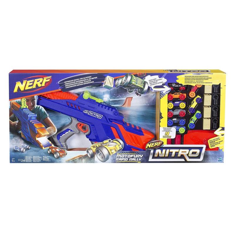 Hasbro Nerf Nitro C0787EU4 - MotoFury Rapid Rally, Fahrzeugblasterset 