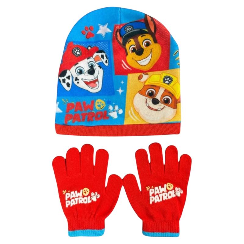 PAW PATROL 15477 - Kinder Winter Set Gr. 48/51 cm Mütze und Handschuhe