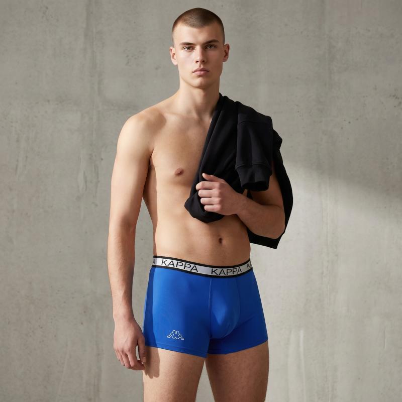 KAPPA 4er Pack Herren Boxershort (19-4150) Black-Blue-Turquoise Gr. M