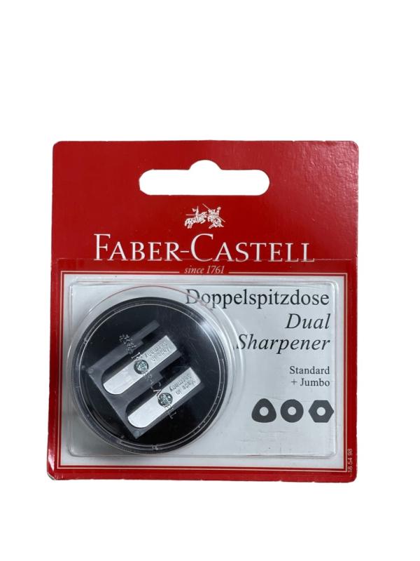 Faber Castell 185498 Doppelspitzdose"Blister" rund Standard + Jumbo Diverse Farben