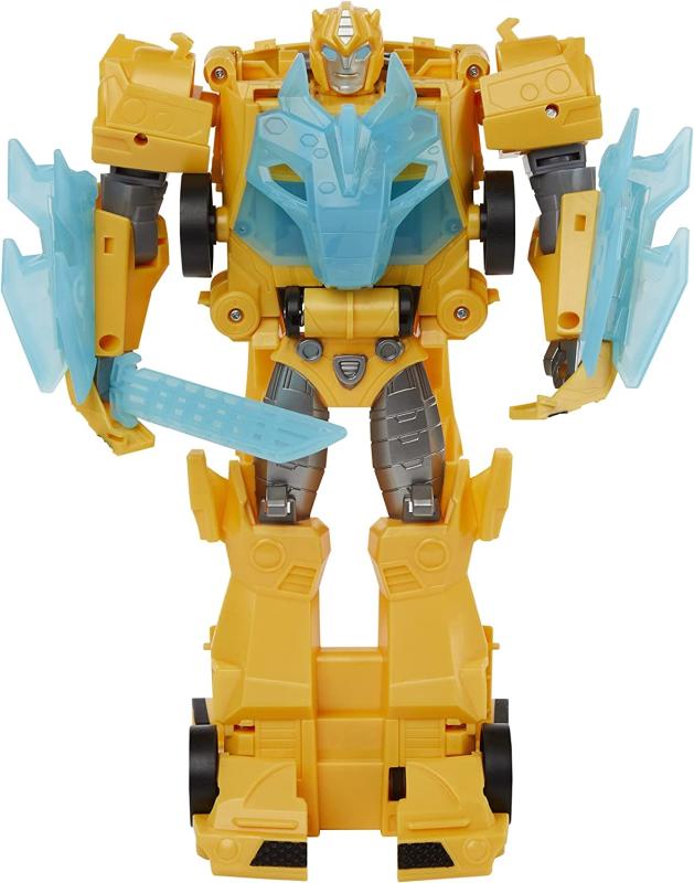 Transformers Spielzeug Bumblebee Cyberverse Adventures Roll N’ Change BUMBLEBEE Action-Figur zum Anschieben, 25 cm