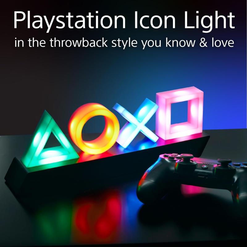 Paladone PLAYSTATION Icons Light mit 3 Lichtmodi - Musikreaktive Spielraumbeleuchtung