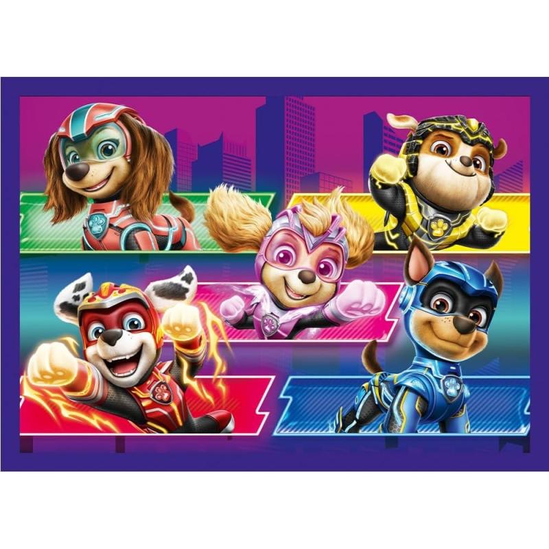 Trefl 34621 -  4 in 1  Puzzle MIGHTY MOVIE von PAW Patrol, von 35 bis 70 Teilen, 4 Sets