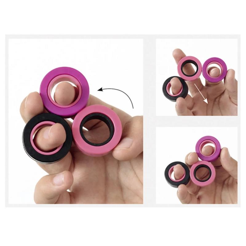 folia 33302 Magnetringe Finger Spin PINK EDITION 3 Magnetringe