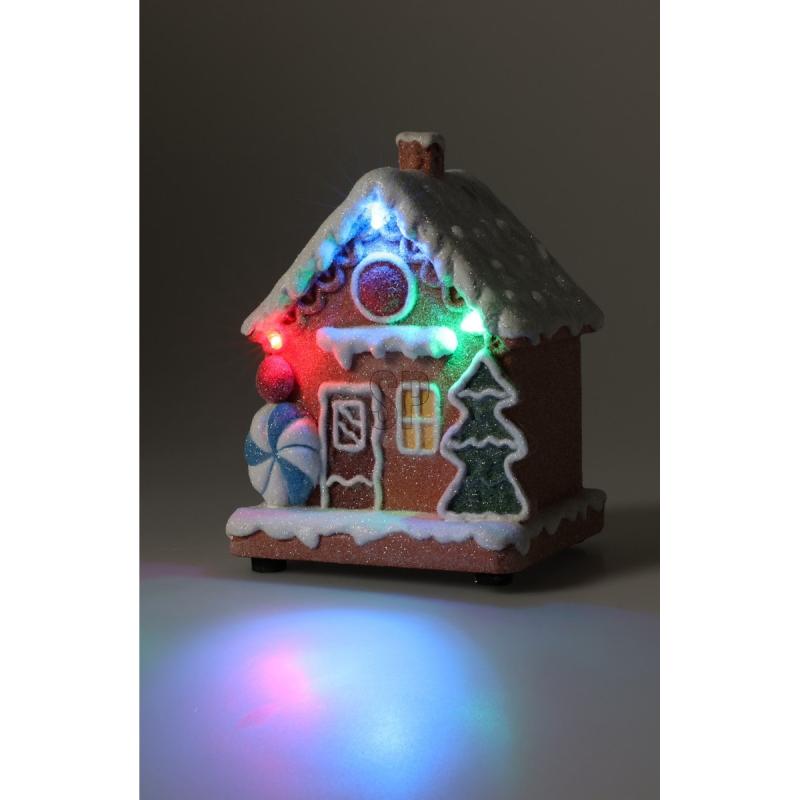 Weihnachtshaus SET mit LED-Licht 