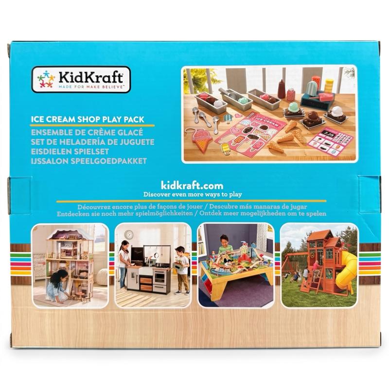 KidKraft 53539 - Eisdielen Spielset mit Eistüten, Brownies und Magneten für die Kinderküche