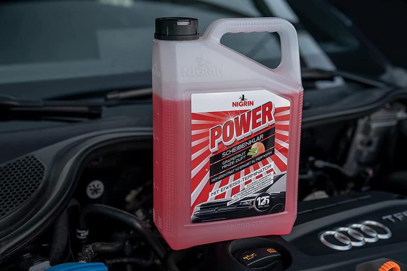 NIGRIN POWER Scheibenklar Konzentrat 1:2, Grapefruit-Minze-Duft, 3 Liter Kanister 