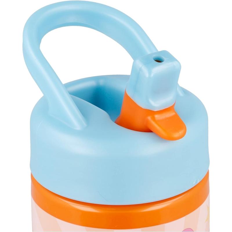Peppa Pig Trinkflasche, integriertem Strohhalm, ca. 410 ml REAL + OTTO