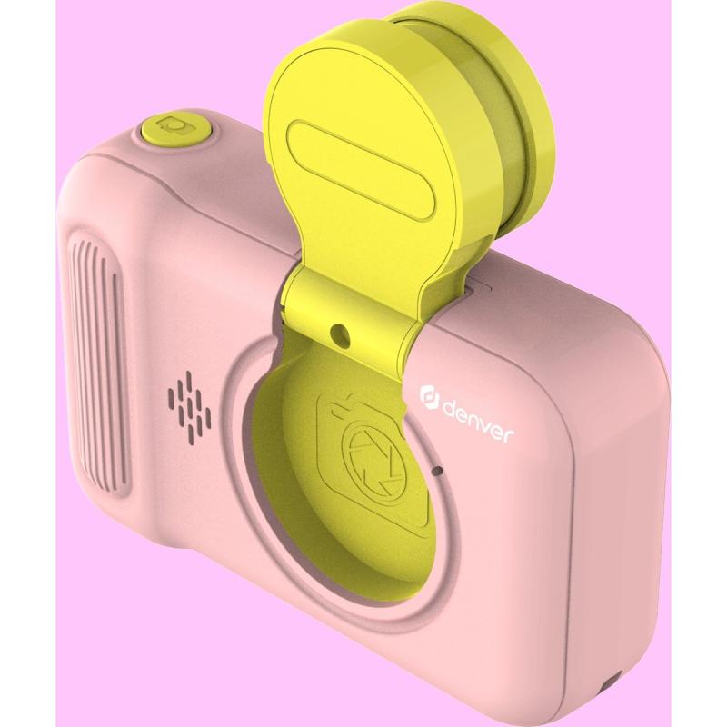 Denver KCA-1351 Kinderkamera – 40 MP, Flip-Objektiv für Selfies, Eingebaute Spiele, 2.4-Zoll IPS Display, ROSA