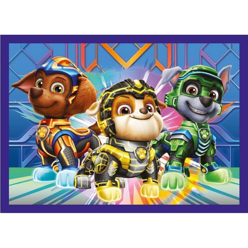 Trefl 34621 -  4 in 1  Puzzle MIGHTY MOVIE von PAW Patrol, von 35 bis 70 Teilen, 4 Sets