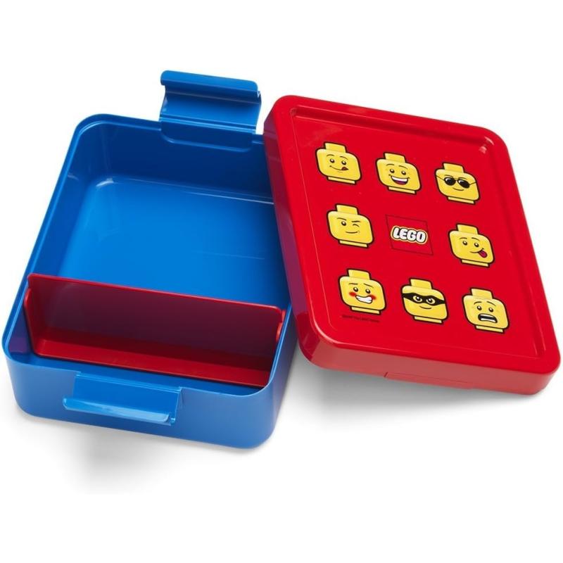 LEGO® Lunch-Set Classic Panier-Repas ICONIC SMILY -Trinkflasche + Brotdose  - Rot / Blau