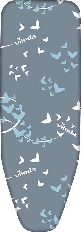 Vileda Total Reflect Plus Bügelbrett XXL, Bügeltisch für Dampfbügelstation, große Bügelfläche von 130 x 44 cm, höhenverstellbar von 74 bis 97 cm