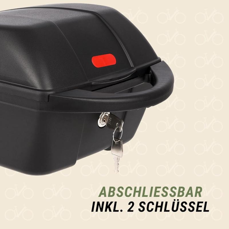 Polisport Fahrradgepäckträgerbox mit Quick-Release 5KG / 11L, Kunstoff, abschließbar, schwarz