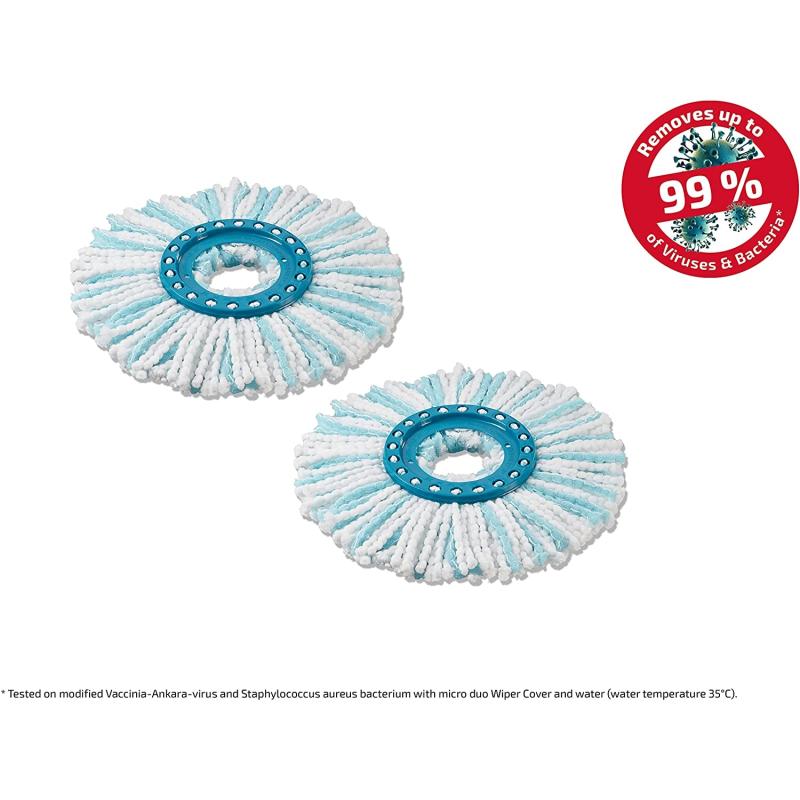 2 x LEIFHEIT Ersatzkopf CLEAN TWIST Disc Mop Ergo micro duo 