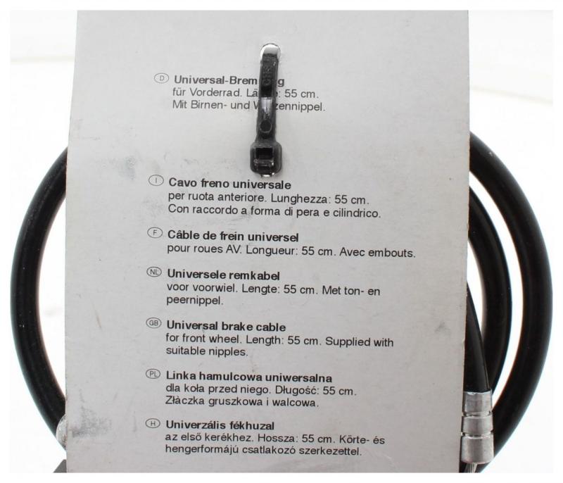 Universal-Bremzug Vorderrad, 55 cm, schwarz, L,Prophete 0011 