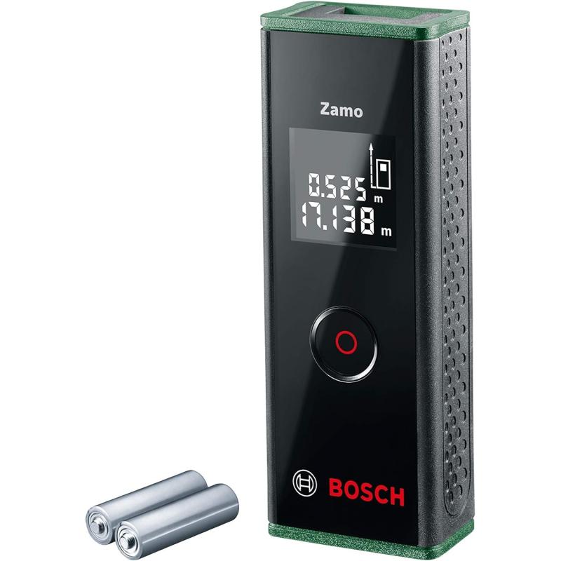 Bosch Laserentfernungsmesser Zamo (bis 20m einfach & präzise messen, 3. Gen. mit Aufsatz-Funktion)