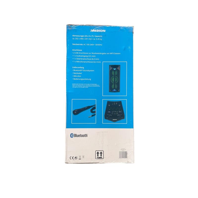 MEDION MD44040 Bluetooth Party-Soundsystem 180 Watt Schwarz