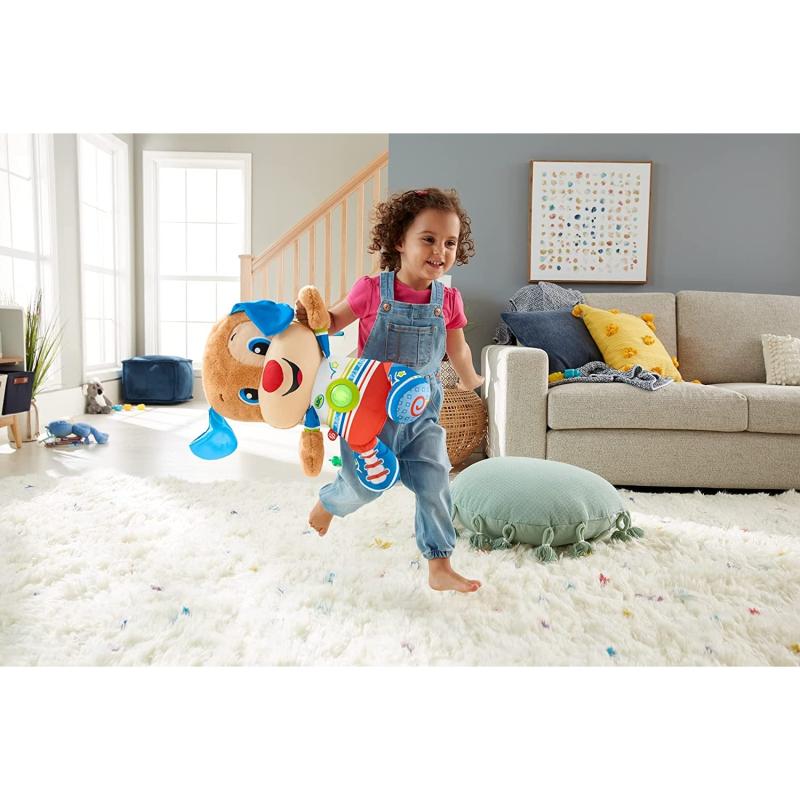 Mattel HCJ15 - Fisher-Price - Plüschfigur mit Licht und Sound, 40cm, Lernspaß Riesen-Hündchen