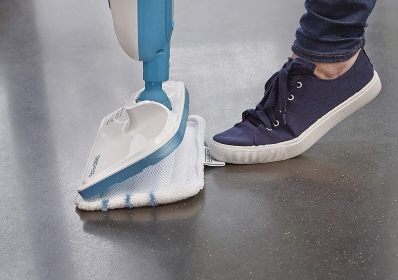 Black+Decker FSM13E1 Dampfbesen Steam Mop, Basic  Weiss