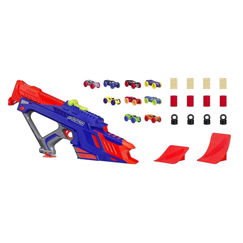 Hasbro Nerf Nitro C0787EU4 - MotoFury Rapid Rally, Fahrzeugblasterset 