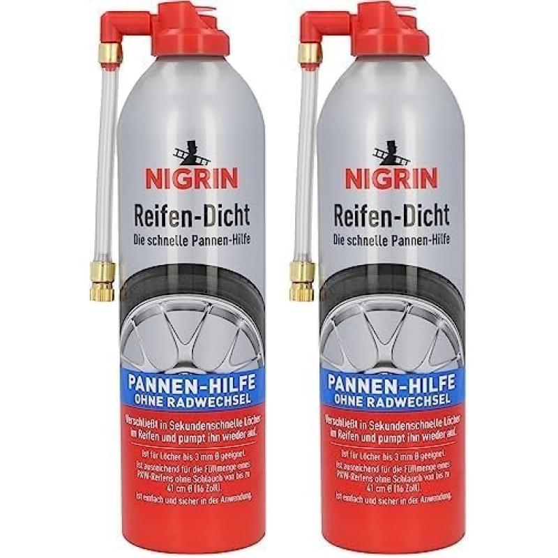 2x NIGRIN Reifendicht 500ml - Die schnelle Pannen-Hilfe