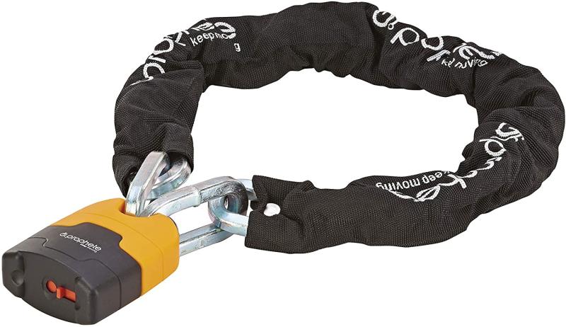 Prophete 0227 Fahrradschloss Kettenschloss 90 cm, Art, schwarz/orange 