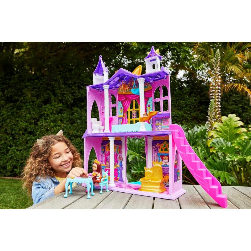 Enchantimals HCG59 - Royals Ballzauber Schloss (ca. 66 cm groß), 19 Teile, mit Felicity Fox & Flick Tierfigur, Spielzeug ab 4 Jahre