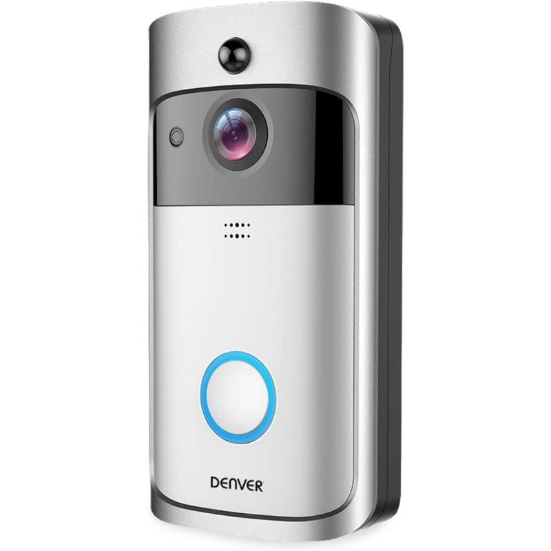 Denver Video-Türklingel VDB-110 Doorbell Video-Türsprechanlage mit WLAN-Funktion und Innenklingel
