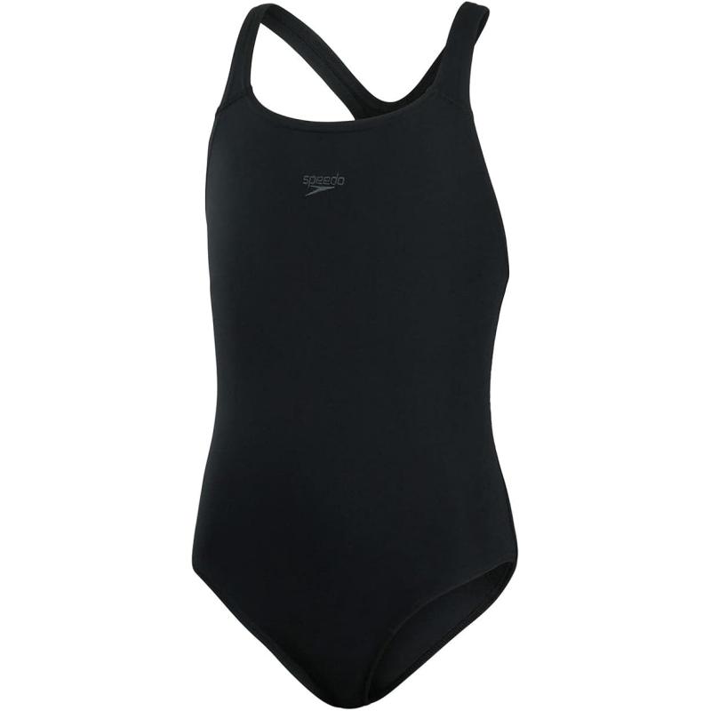 Speedo Mädchen ECO Endurance+ Medalist Badeanzug | Chlorbeständig | Recyclingmaterial | Bequeme Passform | Schwimmunterricht | Badeurlaub Black 9-10