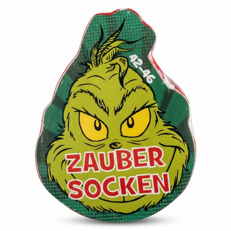 The GRINCH 1 Paar Herren Zaubersocken Rot-Weiss 42-46