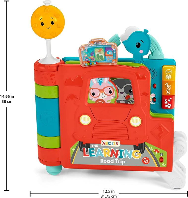Fisher-Price HCL07 - Riesen Sitz&Steh Erlebnisbuch, elektronisches Lernspielzeug und Aktivitätszentrum