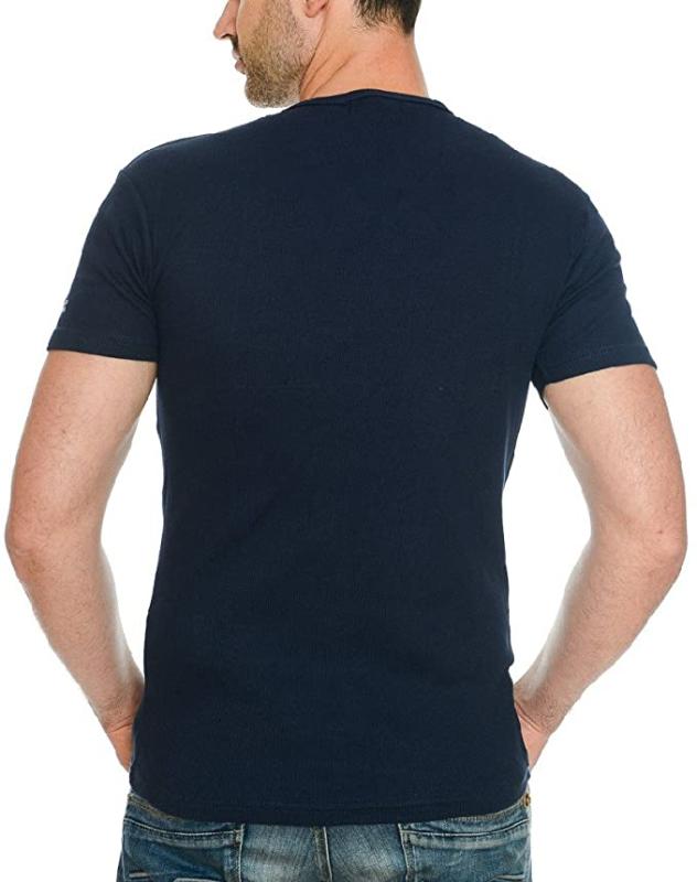 Geographical Norway Herren Uni T-Shirt JUBA Kurzarm (M - Navy)
