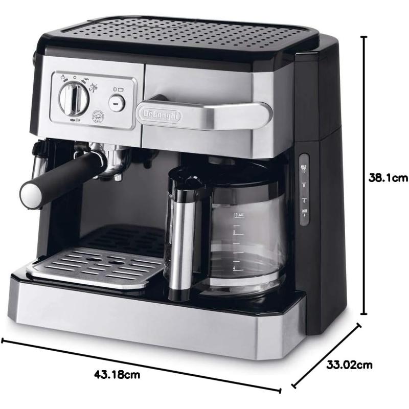 De'Longhi Kombikaffeemaschine BCO 421.S - Farbe: Edelstahl/Schwarz