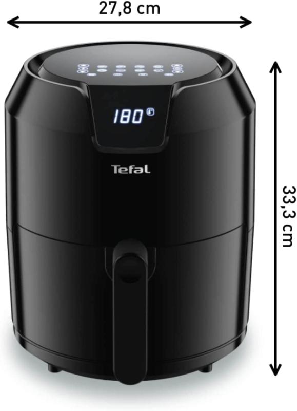 Tefal EY4018 Easy Fry Precision XL Heißluftfritteuse - 1500 Watt, 4,2 Liter, digitales Display, Schwarz 