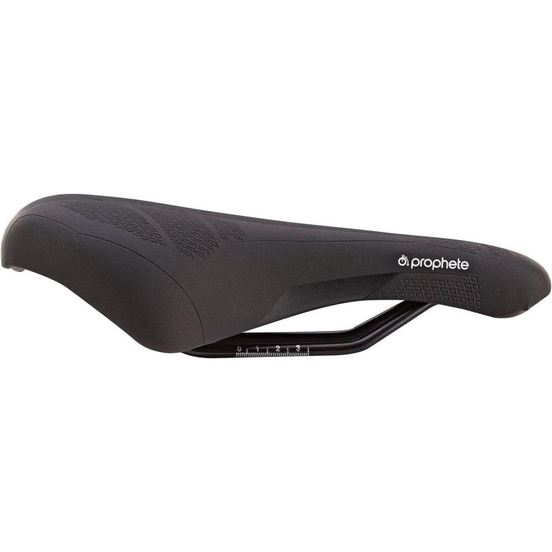 Prophete 6157 Fahrradsattel, MTB-Renn-Sattel, mit Memory Foam Technology, Farbe schwarz 