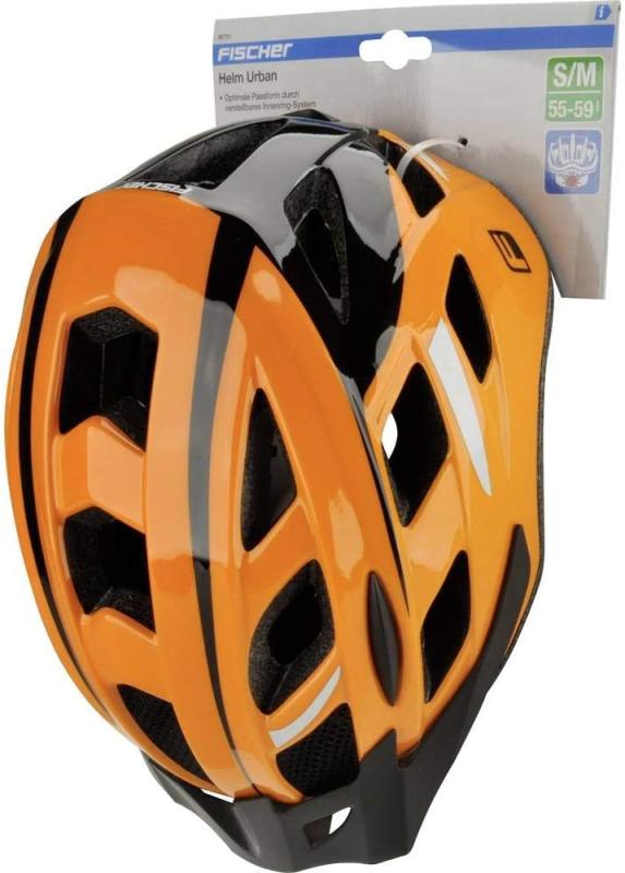 Fahrradhelm FISCHER, Urban Sport, orange, Größe: S/M 52-59cm