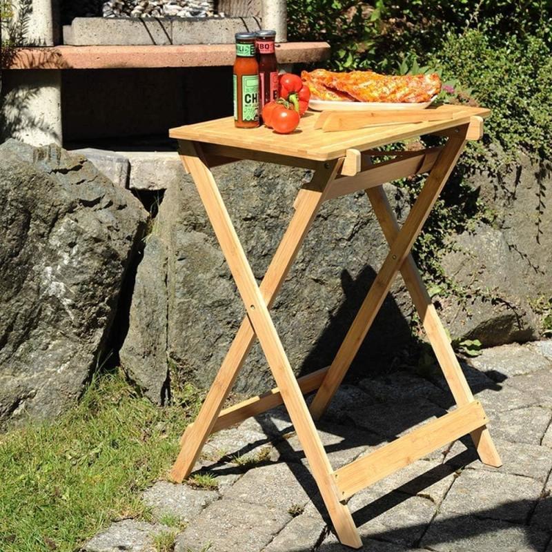 KESPER BBQ- & Beistelltisch, zusammenklappbar, 60 x 45 cm, H: 79 cm Braun