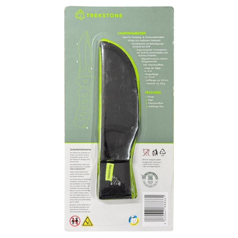 Trekstone CAMPING-MESSER, Klingenlänge ca. 11,5 cm - inkl.Aufbewahrungstasche