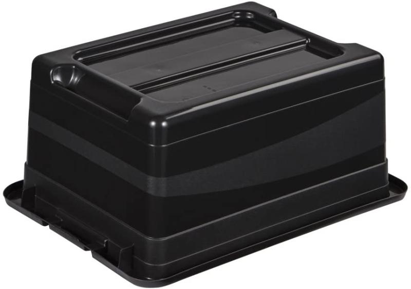 keeeper Transportbehälter mit Deckel und Schiebeverschluss, 39,5 x 29,5 x 17,5 cm, 12 l, Eckhart REAL+OTTO