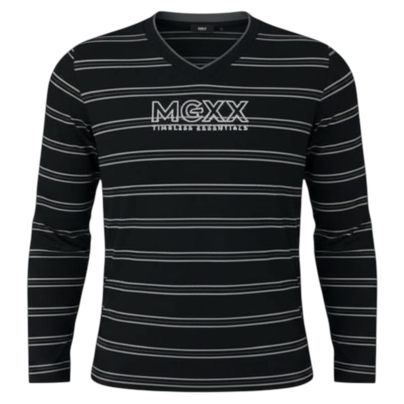 MEXX ZN2417036MM Herren Pyjama Schlafanzug Lang V-Ausschnitt LOGO PRINT FULL - DIVERSE Größen