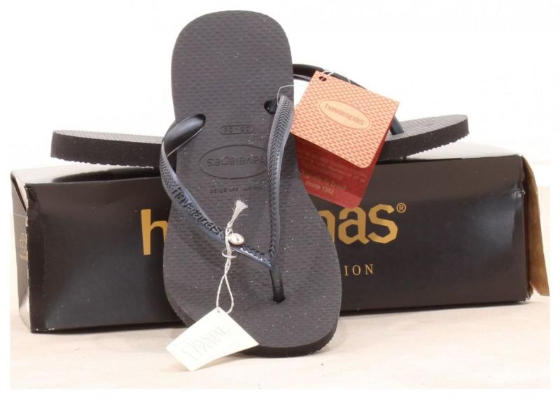 Havaianas Damen Badeschuhe Zehentrenner Crystal Glamour Flip Flops EU 37/38