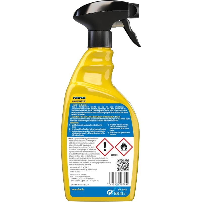 Rain-X 26064 Regenabweiser für Autoscheiben, Windschutzscheiben & Glas - 500 ml